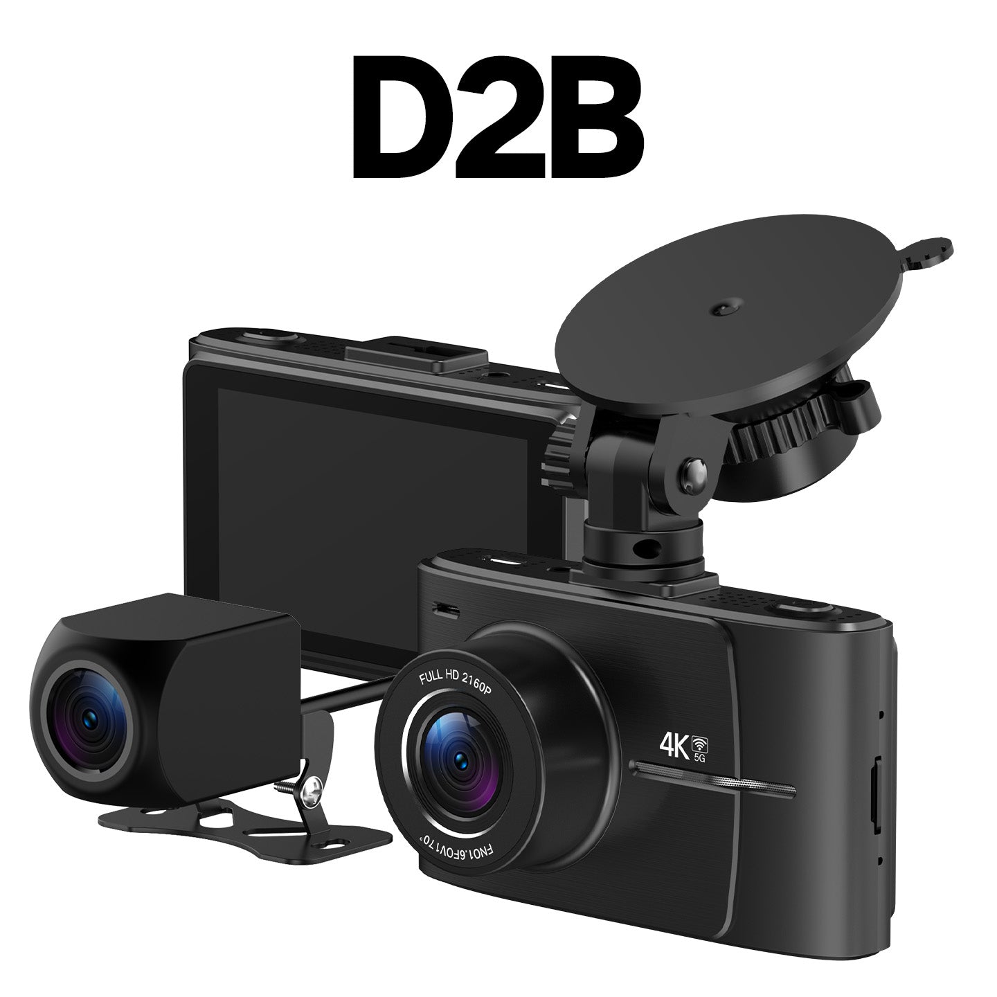 IBBWB 2CH 4K Front and Rear Dash Cam with Night Vision & 5GHz WiFi