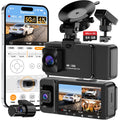 3-Channel 4K Dash Cam | Front, Interior & Rear | 360° Coverage, Night Vision